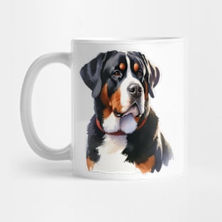 Watercolor Greater Swiss Mountain Dog - Beautiful Dog Mug